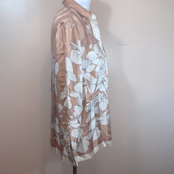 STARINGTON 100% Silk Floral Print Long Sleeve Blouse - Picture 5 of 9